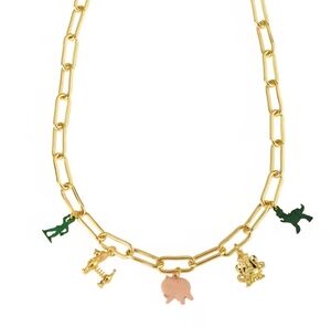 Disney Couture Kingdom - Toy Story - Rex Mr. Potato Head Charm Necklace Gold Plt